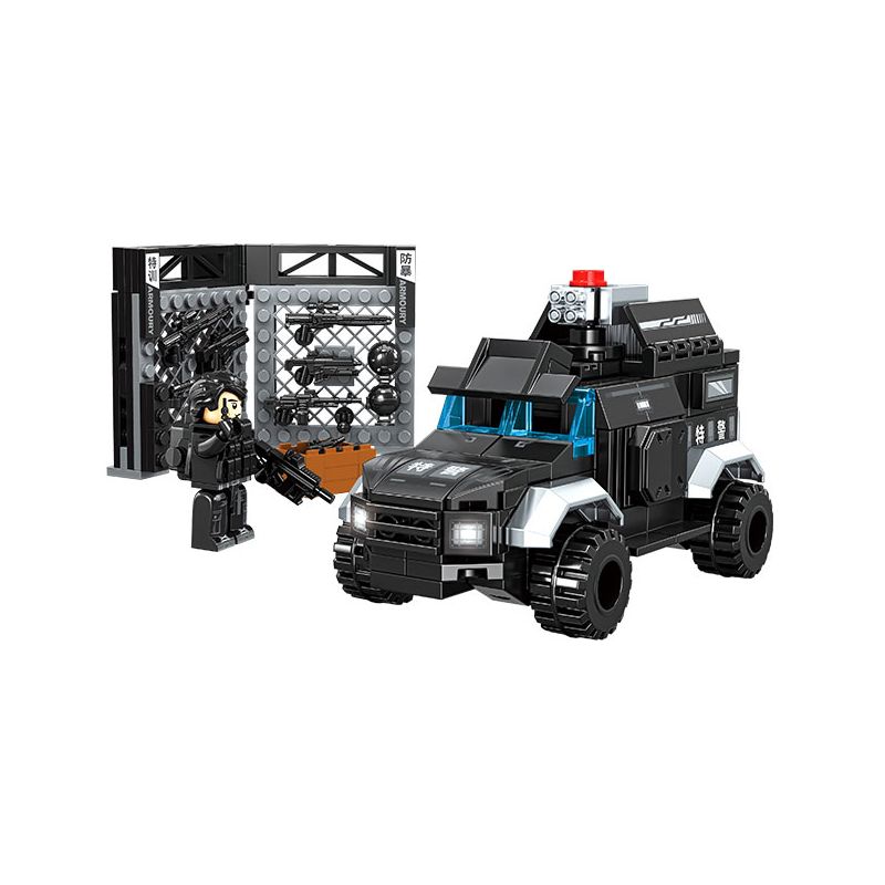 SEMBO 703103 703104 703105 703106 CHIẾN DỊCH BLACK HAWK SWAT CENTER 4 KẾT HỢP bộ đồ chơi xếp lắp ráp ghép mô hình