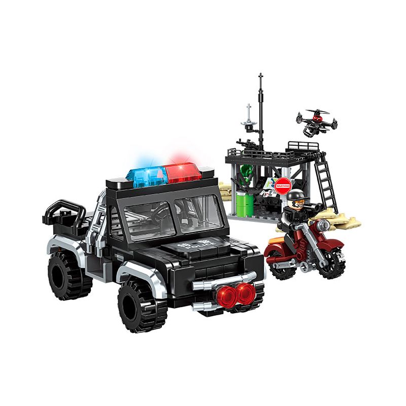 SEMBO 703103 703104 703105 703106 CHIẾN DỊCH BLACK HAWK SWAT CENTER 4 KẾT HỢP bộ đồ chơi xếp lắp ráp ghép mô hình