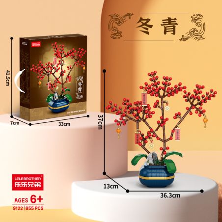 LELE BROTHER 9122 HOLLY bộ đồ chơi xếp lắp ráp ghép mô hình Creator Sáng Tạo 855 khối