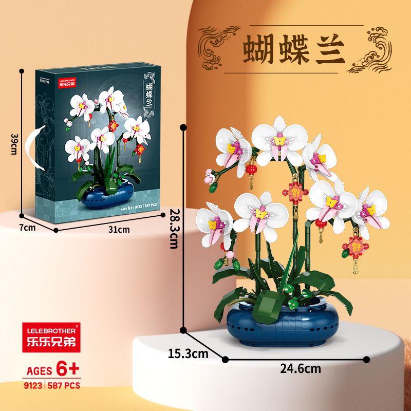LELE BROTHER 9123 PHALAENOPSIS bộ đồ chơi xếp lắp ráp ghép mô hình Creator Sáng Tạo 587 khối LELE BROTHER 9123 PHALAENOPSIS bộ đồ chơi xếp lắp ráp ghép mô hình Creator Sáng Tạo 587 khối