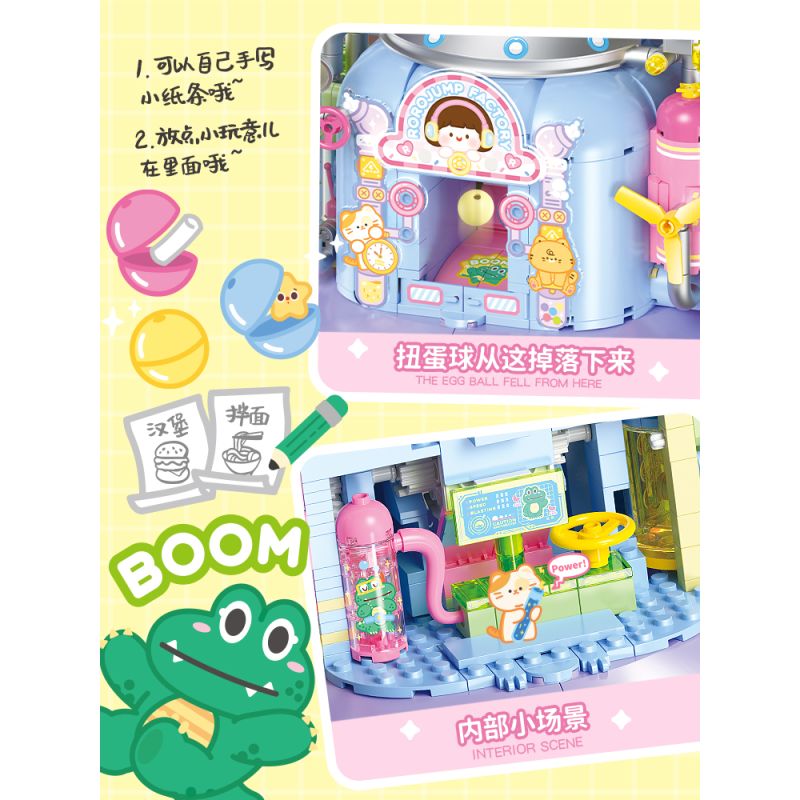 FEMIBOX S44091 44091 NƯỚC SỐT THỊT HỘI THẢO GASKET WORKSHOP bộ đồ chơi xếp lắp ráp ghép mô hình TWISTED EGG STEAM WORKSHOP 623 khối