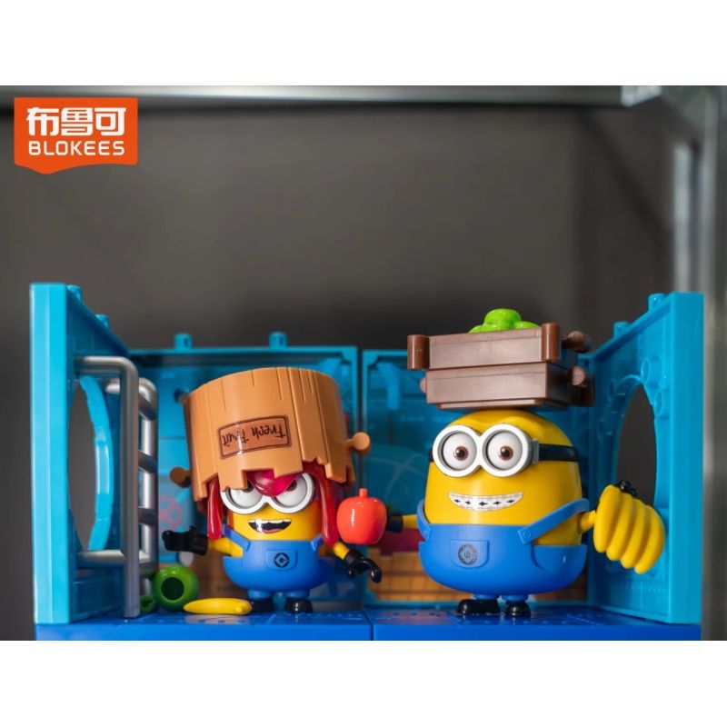 BLOKEES 74835 MINIONS MAGICAL EDITION THE 1ST BULLET JAM FACTORY BOB FRUIT MANAGER bộ đồ chơi xếp lắp ráp ghép mô hình Movie & Game MINIONS JELLY FACTORY BOB Phim Và Trò Chơi 27 khối
