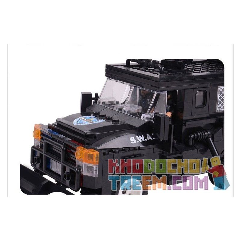 WOMA C0534 0534 Xếp hình kiểu  SWAT SPECIAL FORCE SWAT Helicopter & SUV Trực Thăng Và Xe Bọc Thép đặc Nhiệm 716 khối