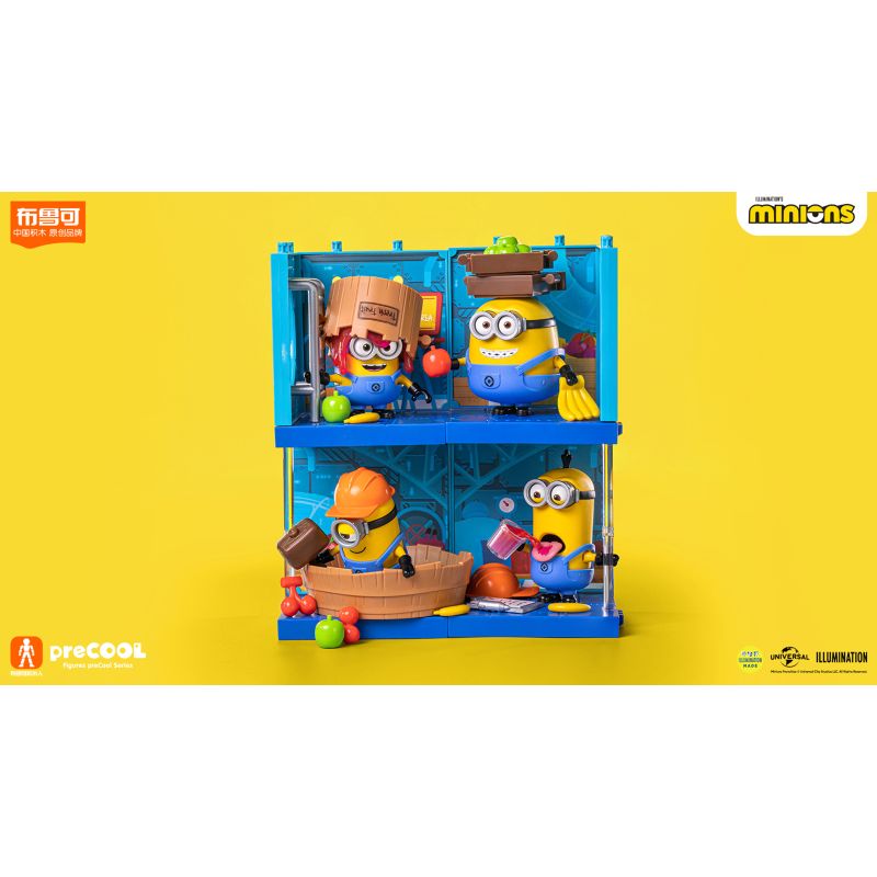 BLOKEES 74835 MINIONS MAGICAL EDITION THE 1ST BULLET JAM FACTORY BOB FRUIT MANAGER bộ đồ chơi xếp lắp ráp ghép mô hình Movie & Game MINIONS JELLY FACTORY BOB Phim Và Trò Chơi 27 khối