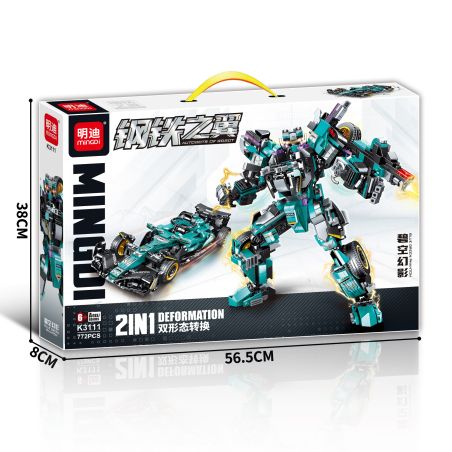 MINGDI LEIBAO K3111 3111 WINGS OF STEEL PHANTOM THE BLUE SKY bộ đồ chơi xếp lắp ráp ghép mô hình 772 khối