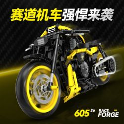 GULY 60536 THEO DÕI XE MÁY 1 8 tỷ lệ 1:8 bộ đồ chơi xếp lắp ráp ghép mô hình Technic RACE FORGE Kỹ Thuật Công Nghệ Cao Mô Hình Phương Tiện 554 khối