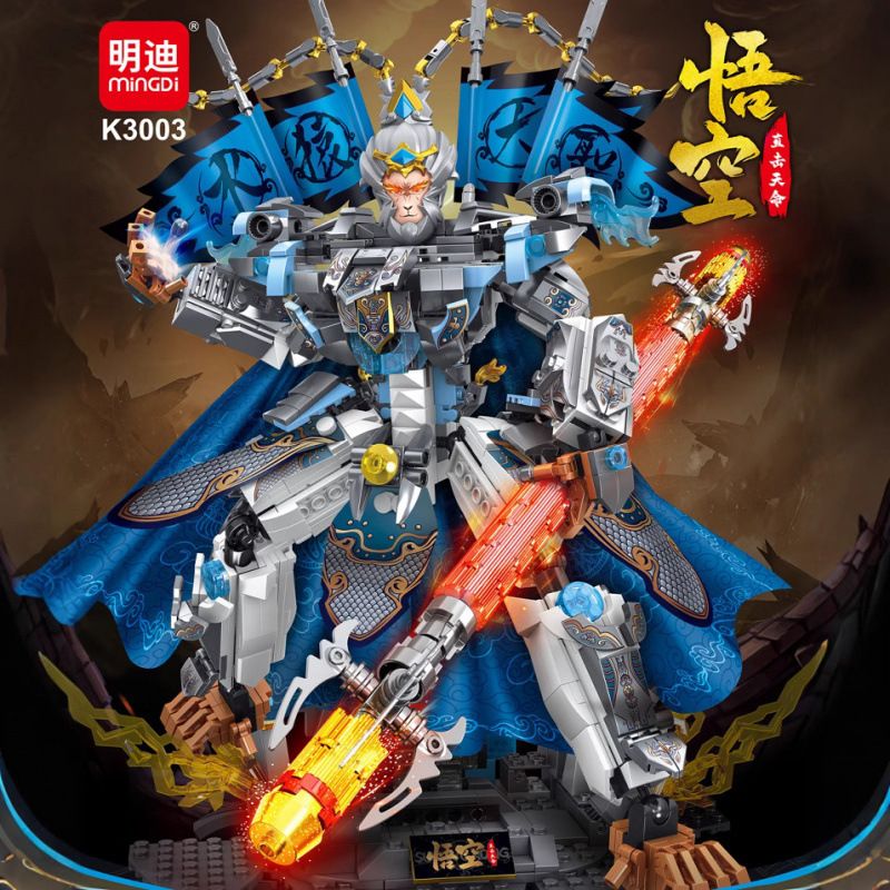 MINGDI LEIBAO K3003 3003 MONKEY WUKONG RED-BUTT bộ đồ chơi xếp lắp ráp ghép mô hình 1130 khối