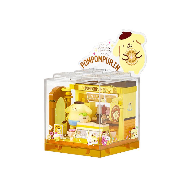 AREA-X AB0070 0070 AB0071 0071 AB0072 0072 AB0073 0073 AB0074 0074 AB0075 0075 GIA ĐÌNH SANRIO 6 MÔ HÌNH HỘP TRONG CỬA HÀNG MENGSHANG bộ đồ chơi xếp lắp ráp ghép mô hình SANRIO CHARACTERS 1681 khối