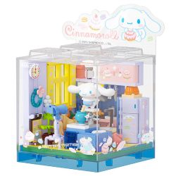 AREA-X AB0070 0070 AB0071 0071 AB0072 0072 AB0073 0073 AB0074 0074 AB0075 0075 GIA ĐÌNH SANRIO 6 MÔ HÌNH HỘP TRONG CỬA HÀNG MENGSHANG bộ đồ chơi xếp lắp ráp ghép mô hình SANRIO CHARACTERS 1681 khối