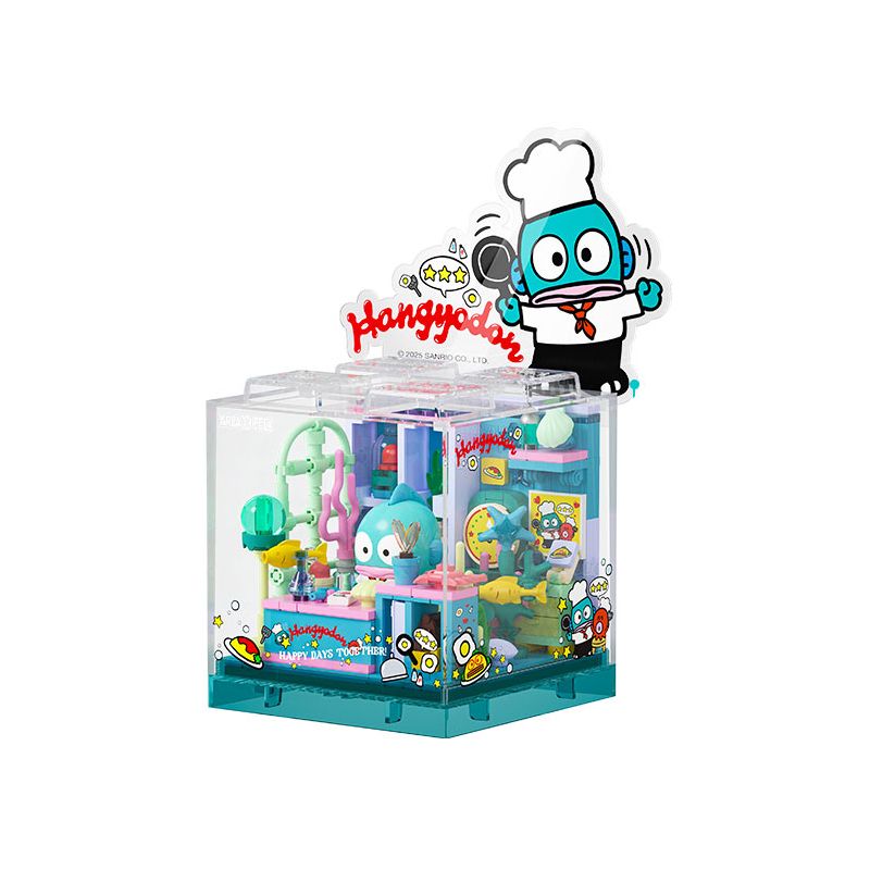 AREA-X AB0070 0070 AB0071 0071 AB0072 0072 AB0073 0073 AB0074 0074 AB0075 0075 GIA ĐÌNH SANRIO 6 MÔ HÌNH HỘP TRONG CỬA HÀNG MENGSHANG bộ đồ chơi xếp lắp ráp ghép mô hình SANRIO CHARACTERS 1681 khối