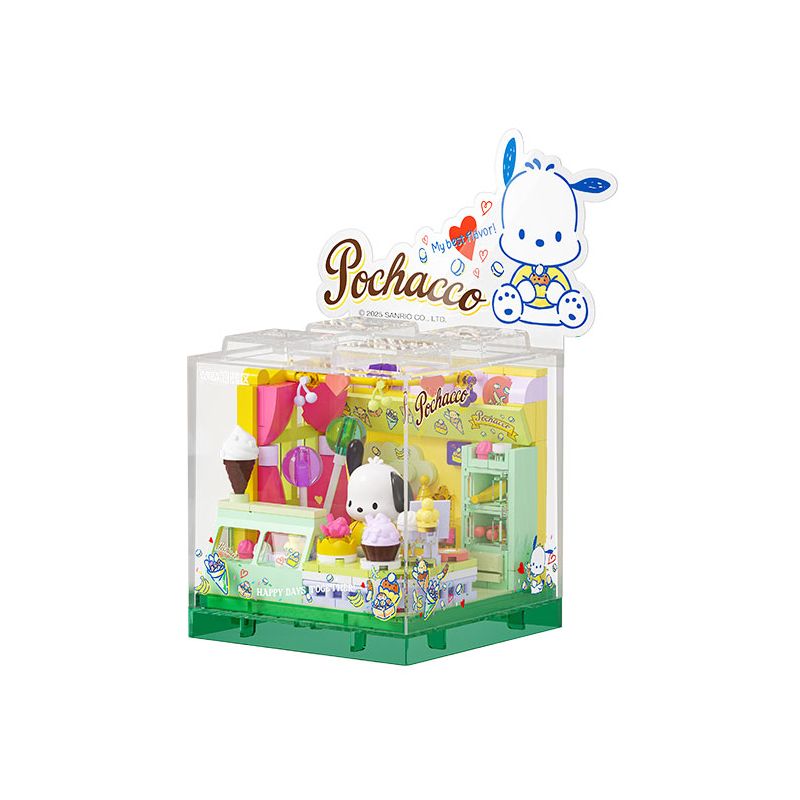 AREA-X AB0070 0070 AB0071 0071 AB0072 0072 AB0073 0073 AB0074 0074 AB0075 0075 GIA ĐÌNH SANRIO 6 MÔ HÌNH HỘP TRONG CỬA HÀNG MENGSHANG bộ đồ chơi xếp lắp ráp ghép mô hình SANRIO CHARACTERS 1681 khối