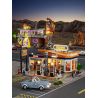 LUMIBRICKS FUNWHOLE F9065 9065 CHUYẾN ĐI ĐƯỜNG TRẠM XĂNG CAO TỐC bộ đồ chơi xếp lắp ráp ghép mô hình Creator Sáng Tạo 1608 khối