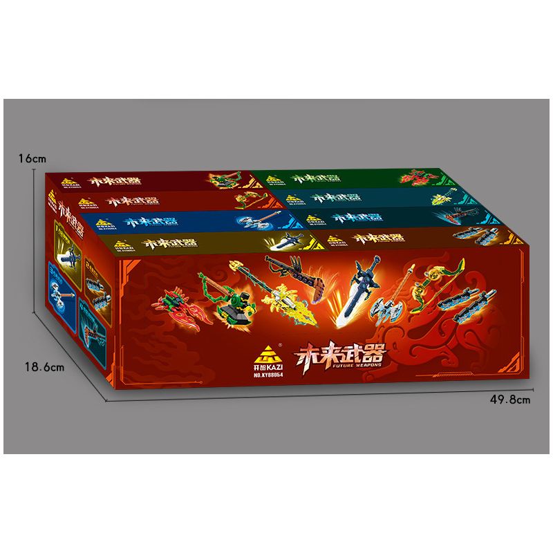 Kazi KY88054 88054 VŨ KHÍ TRONG TƯƠNG LAI 8 bộ đồ chơi xếp lắp ráp ghép mô hình FUTURE WEAPONS 1355 khối