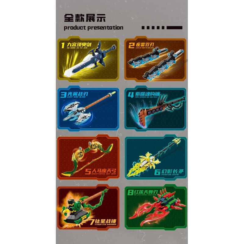 Kazi KY88054 88054 VŨ KHÍ TRONG TƯƠNG LAI 8 bộ đồ chơi xếp lắp ráp ghép mô hình FUTURE WEAPONS 1355 khối