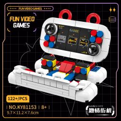 Kazi KY81153 81153 MÔ HÌNH TRÒ CHƠI VIDEO NÓNG BỎNG THÀNH PHỐ 6 bộ đồ chơi xếp lắp ráp ghép mô hình FUN VIDEO GAMES 707 khối
