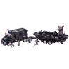 WOMA C0535 0535 Xếp hình kiểu  SWAT SPECIAL FORCE SWAT Boat Car Ô Tô Kéo Xuồng Của Lính đặc Nhiệm 738 khối