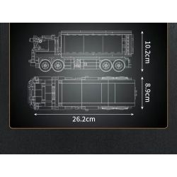 MouldKing 24069 Mould King 24069 MINI WORLD XE TẢI CONTAINER bộ đồ chơi xếp lắp ráp ghép mô hình Creator RED CONTAINER TRUCK Sáng Tạo 630 khối