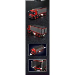 MouldKing 24069 Mould King 24069 MINI WORLD XE TẢI CONTAINER bộ đồ chơi xếp lắp ráp ghép mô hình Creator RED CONTAINER TRUCK Sáng Tạo 630 khối