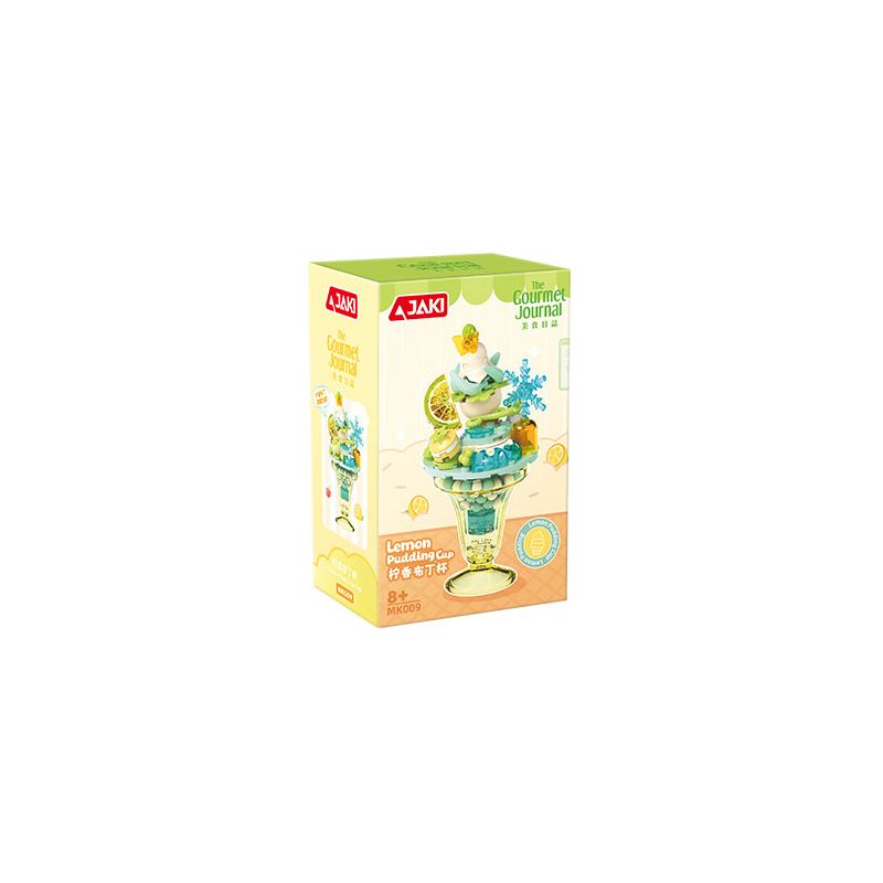 JAKI MK009 Lemon Pudding Cup Xếp hình lắp ráp ghép mô hình Cúp kem dopamine
