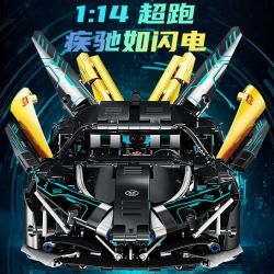 MORI JUTA CB-01004 01004 CB01004 APOLLO EVO VÀNG ĐEN tỷ lệ 1:14 bộ đồ chơi xếp lắp ráp ghép mô hình Technic Kỹ Thuật Công Nghệ Cao Mô Hình Phương Tiện 859 khối