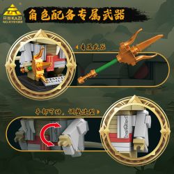 Kazi KY81069 81069 BỘ SƯU TẬP WALKER HUYỀN THOẠI ĐEN 6 GHOST TIGER PIONEER DESTINY WUKONG GUANGZHI HUANGFENG DASHENG ZHU BAJIE bộ đồ chơi xếp lắp ráp ghép mô hình Brickheadz Nhân Vật Đầu To 1030 khối
