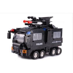 WOMA C0532 0532 Xếp hình kiểu  SWAT SPECIAL FORCE SWAT Team Force Trực Thăng Phối Hợp Xe Chở Lính đặc Nhiệm 593 khối