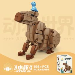 Kazi KY80069 80069 MÔ HÌNH ĐỘNG VẬT THẾ GIỚI 6 LITTLE RACCOON SHIBA INU HORSE PANDA CAPYBARA SIKA DEER bộ đồ chơi xếp lắp ráp ghép mô hình Creator Sáng Tạo 1340 khối