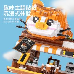 MOYU BLOCK MY92056 92056 BÁNH MÈO MAOMIAO bộ đồ chơi xếp lắp ráp ghép mô hình MEOW COFFEE 2285 khối