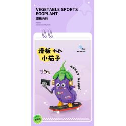 LOZ 8857 THỂ THAO THỰC VẬT CÀ TÍM TRƯỢT VÁN bộ đồ chơi xếp lắp ráp ghép mô hình