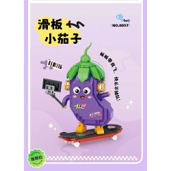 LOZ 8857 THỂ THAO THỰC VẬT CÀ TÍM TRƯỢT VÁN bộ đồ chơi xếp lắp ráp ghép mô hình