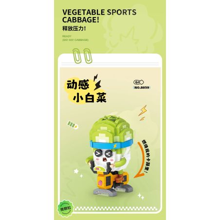 LOZ 8859 THỂ THAO THỰC VẬT BẮP CẢI DYNAMIC bộ đồ chơi xếp lắp ráp ghép mô hình