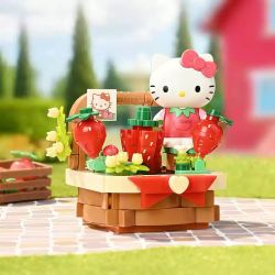 KEEPPLEY K20867 20867 THỊ TRẤN STRAWBERRY CHỢ DÂU KATIE CAT bộ đồ chơi xếp lắp ráp ghép mô hình HELLO KITTY 191 khối