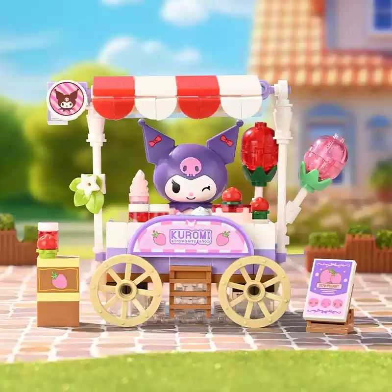 KEEPPLEY K20870 20870 THỊ TRẤN STRAWBERRY SANRIO CỬA HÀNG KULOMI bộ đồ chơi xếp lắp ráp ghép mô hình KUROMI 167 khối