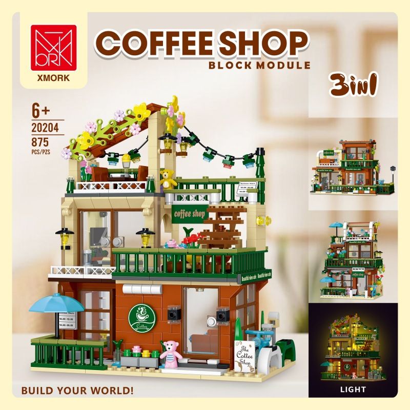MorkModel 20204 Mork Model 20204 SÂN THƯỢNG CAFE 3IN1 bộ đồ chơi xếp lắp ráp ghép mô hình Creator BALCONY COFFEE SHOP Sáng Tạo 875 khối MorkModel 20204 Mork Model 20204 SÂN THƯỢNG CAFE 3IN1 bộ đồ chơi xếp lắp ráp ghép mô hình Creator BALCONY COFFEE SHOP Sáng Tạo 875 khối
