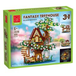 MorkModel 20206 Mork Model 20206 NGÔI NHÀ CÂY ANH ĐÀO 3IN1 bộ đồ chơi xếp lắp ráp ghép mô hình Creator FANTASY TREEHOUSE Sáng Tạo 959 khối