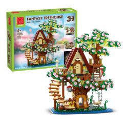 MorkModel 20206 Mork Model 20206 NGÔI NHÀ CÂY ANH ĐÀO 3IN1 bộ đồ chơi xếp lắp ráp ghép mô hình Creator FANTASY TREEHOUSE Sáng Tạo 959 khối