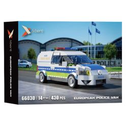 XBERT 66030 XE TẤN CÔNG CẢNH SÁT CHÂU bộ đồ chơi xếp lắp ráp ghép mô hình City EUROPEAN POLICE VAN Thành Phố 430 khối