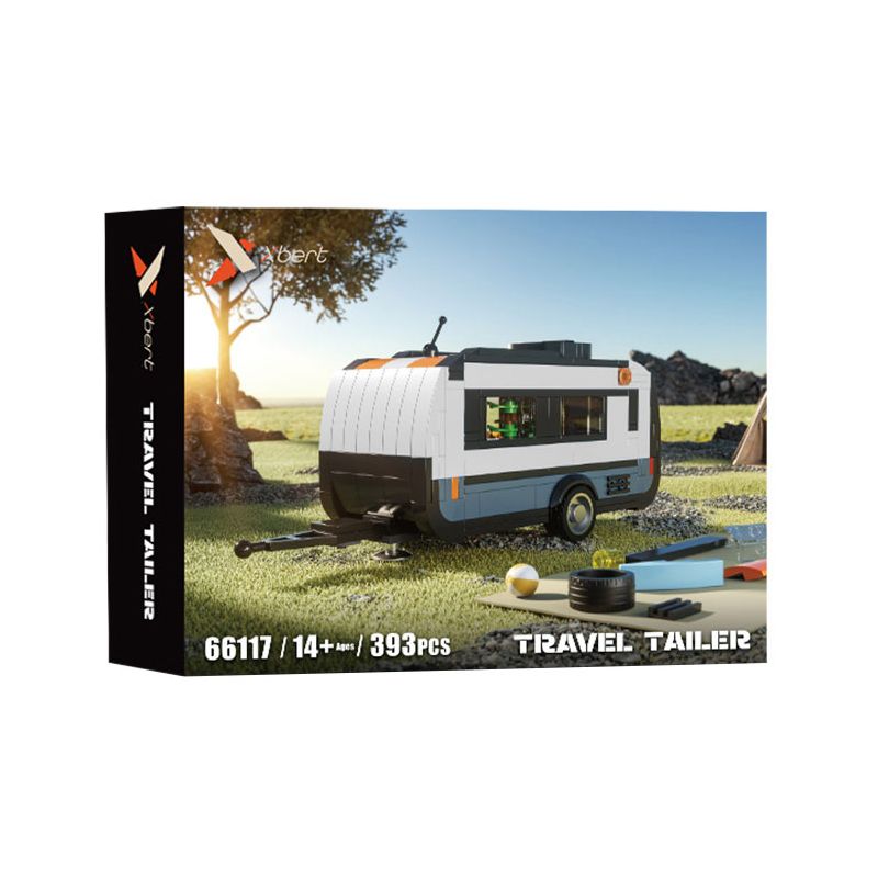 XBERT 66117 RV KÉO bộ đồ chơi xếp lắp ráp ghép mô hình City TRAVEL TAILER Thành Phố 393 khối