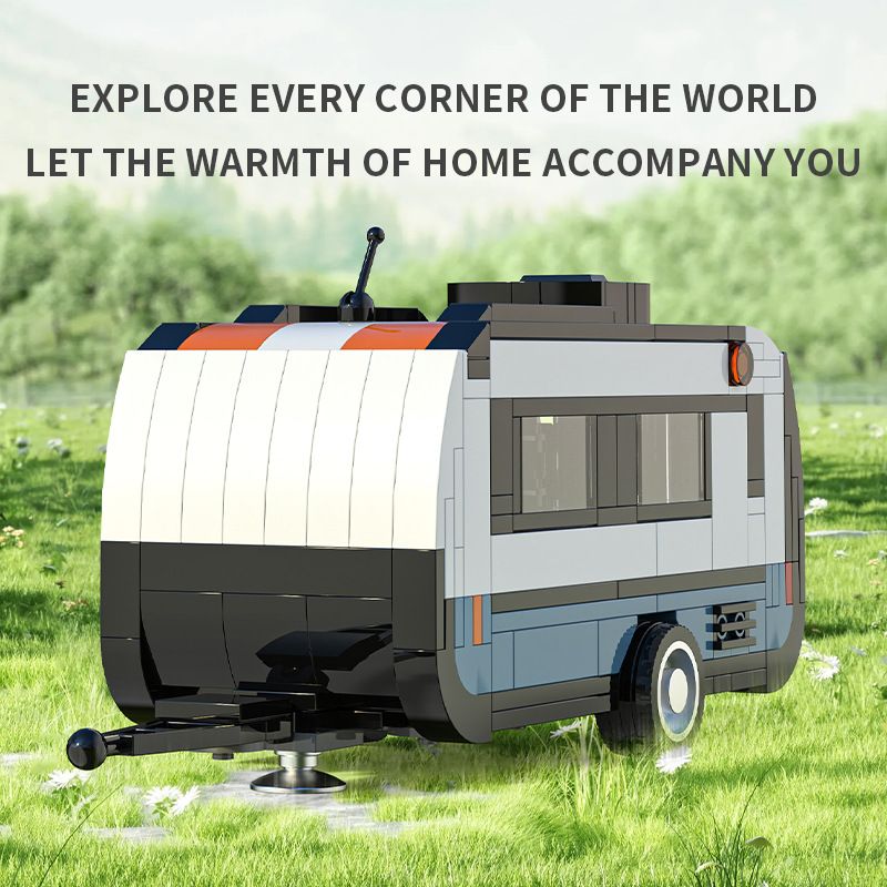 XBERT 66117 RV KÉO bộ đồ chơi xếp lắp ráp ghép mô hình City TRAVEL TAILER Thành Phố 393 khối