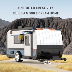 XBERT 66117 RV KÉO bộ đồ chơi xếp lắp ráp ghép mô hình City TRAVEL TAILER Thành Phố 393 khối