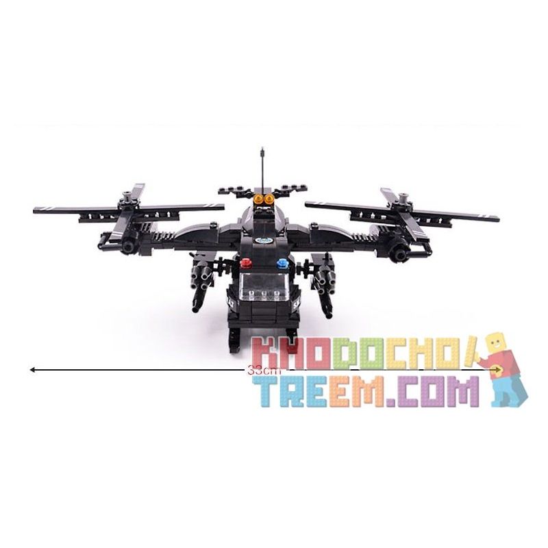 WOMA C0533 0533 Xếp hình kiểu  SWAT SPECIAL FORCE SWAT Helicopter Car Trực Thăng Phối Hợp ô Tô Lính đặc Nhiệm 594 khối