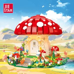 JIESTAR JJ9185 9185 NGÔI NHÀ NẤM TRONG MƠ bộ đồ chơi xếp lắp ráp ghép mô hình DREAMY MUSHROOM 1296 khối