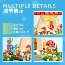 JIESTAR JJ9185 9185 NGÔI NHÀ NẤM TRONG MƠ bộ đồ chơi xếp lắp ráp ghép mô hình DREAMY MUSHROOM 1296 khối