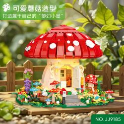 JIESTAR JJ9185 9185 NGÔI NHÀ NẤM TRONG MƠ bộ đồ chơi xếp lắp ráp ghép mô hình DREAMY MUSHROOM 1296 khối