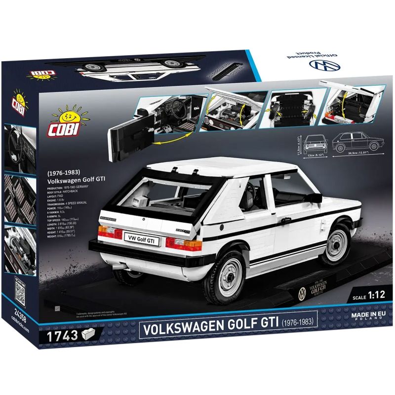 COBI 24358 VOLKSWAGEN GOLF GTI tỷ lệ 1:12 bộ đồ chơi xếp lắp ráp ghép mô hình Creator VOLKSWAGEN GOLF GTI - EXECUTIVE EDITION Sáng Tạo 1710 khối