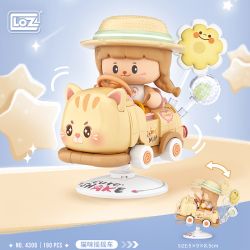 LOZ 4306 MÈO LẮC XE bộ đồ chơi xếp lắp ráp ghép mô hình Creator Sáng Tạo 190 khối