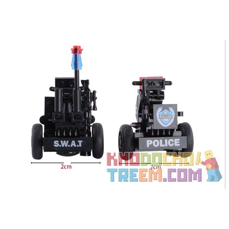 WOMA C0512A 0512A Xếp hình kiểu  SWAT SPECIAL FORCE SWAT Motorcycles Mô Tô 4 Bánh Lính đặc Nhiệm 141 khối