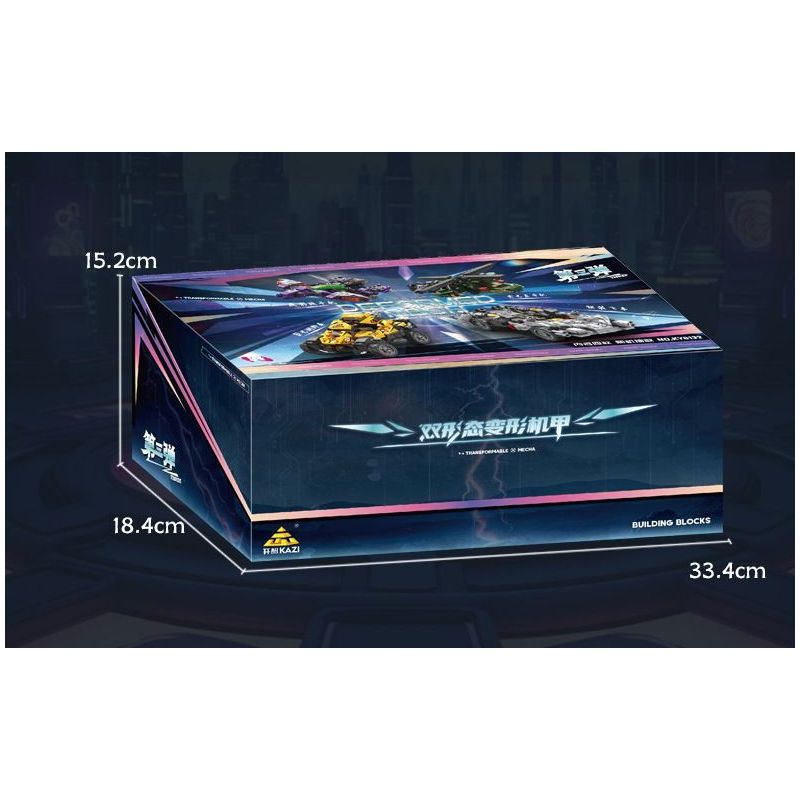 Kazi KY8132 8132 BIẾN DẠNG HAI HÌNH MECHA THỨ bộ đồ chơi xếp lắp ráp ghép mô hình