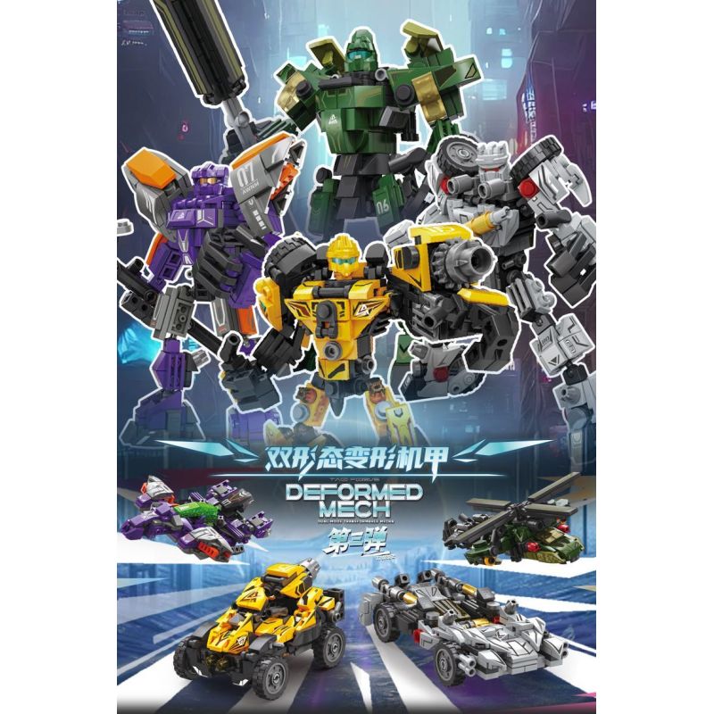 Kazi KY8132 8132 BIẾN DẠNG HAI HÌNH MECHA THỨ bộ đồ chơi xếp lắp ráp ghép mô hình