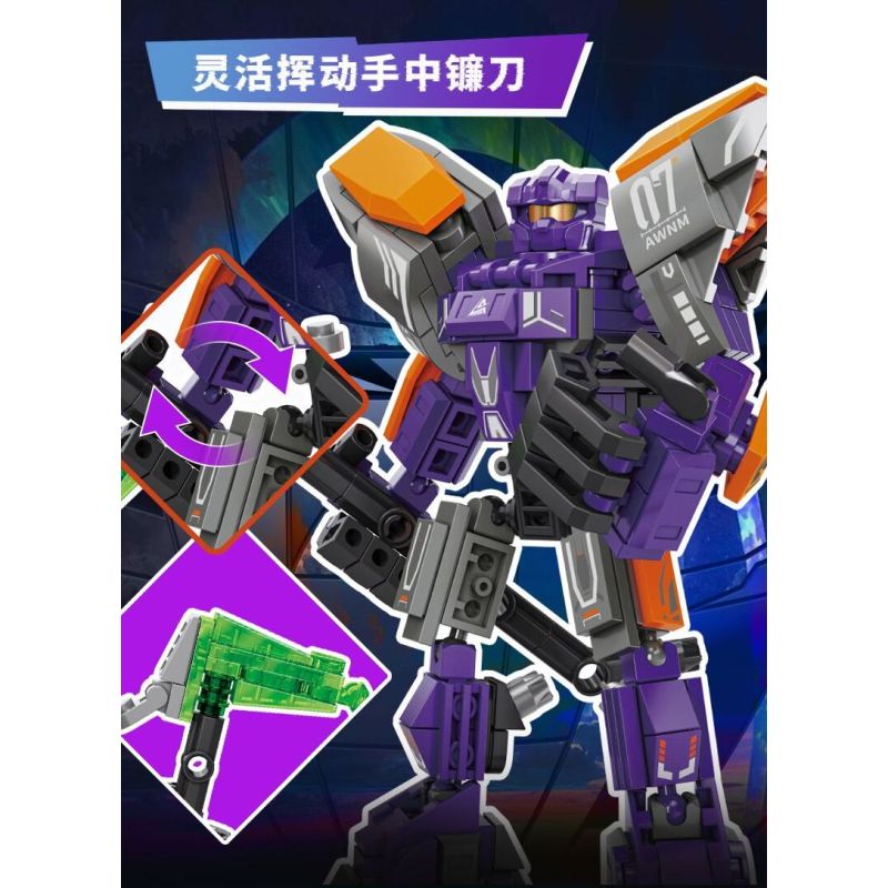 Kazi KY8132 8132 BIẾN DẠNG HAI HÌNH MECHA THỨ bộ đồ chơi xếp lắp ráp ghép mô hình